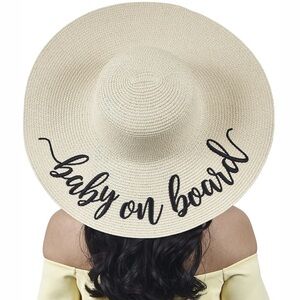 💥🆕💥 Embroidered Floppy Sunhat (“Baby On Board”)